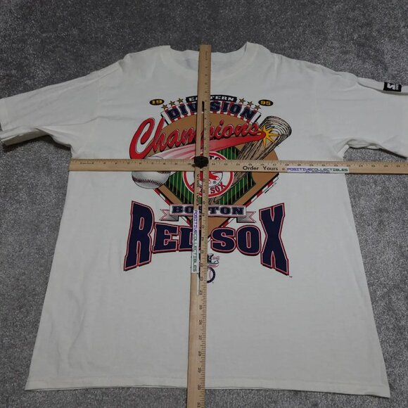 Vintage Single Stitch Adult Shirt 1995 Boston Red Sox Eastern Division Champions - Picture 8 of 12
